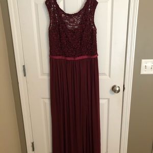 Burgundy Bridesmaids dress